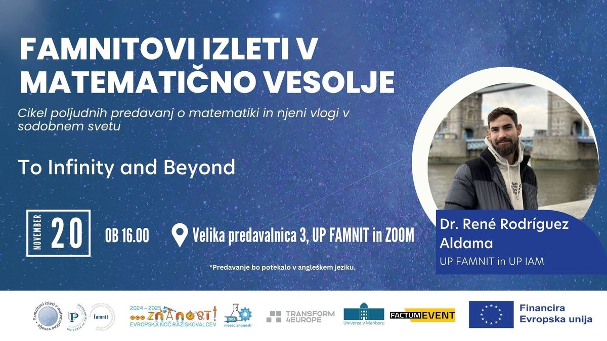 Famnitovi izleti v matematično vesolje 2024/25: To Infinity and Beyond