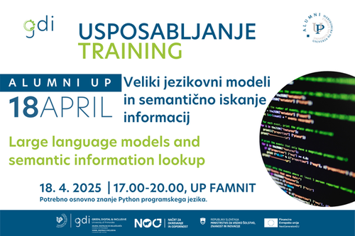 Izobraževanja in usposabljanja v sklopu projekta GDI UP