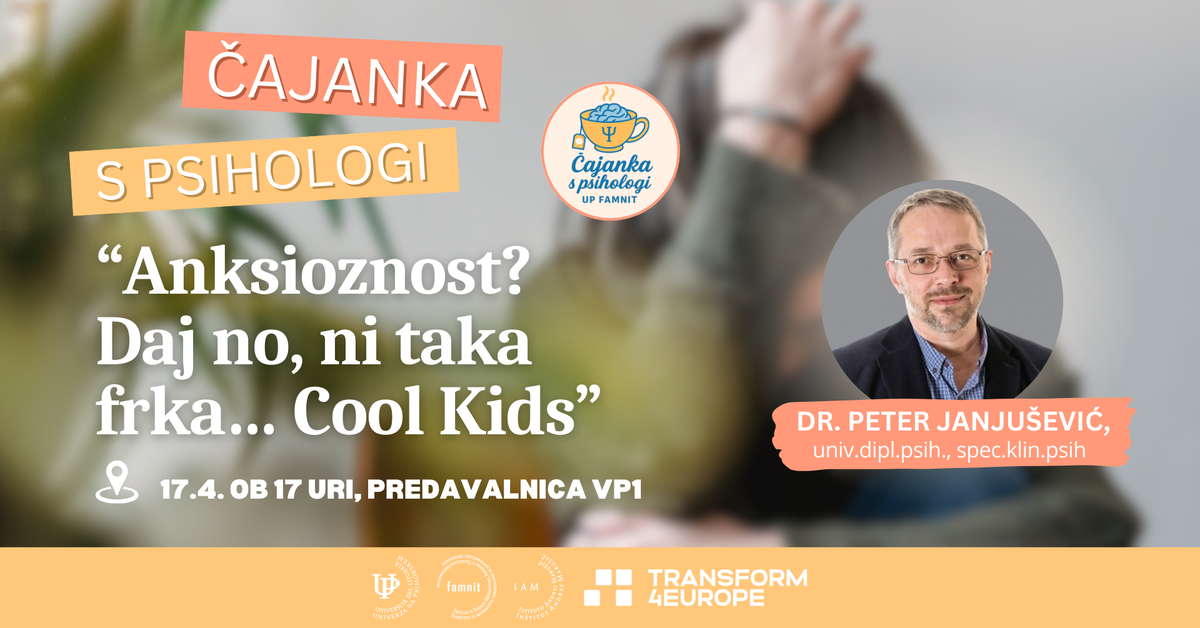 Vabljeni na prvo čajanko s psihologi