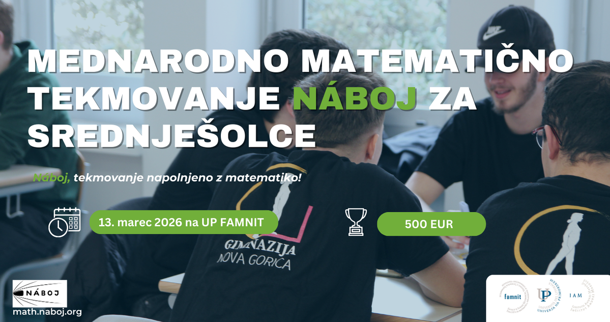 Mednarodno matematično tekmovanje Náboj na UP FAMNIT