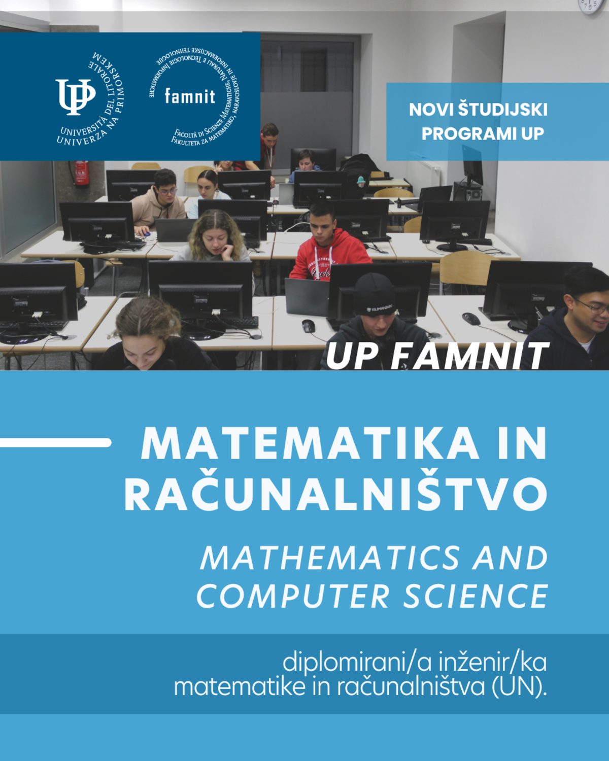 Senat UP sprejel nov univerzitetni študijski program Matematika in računalništvo