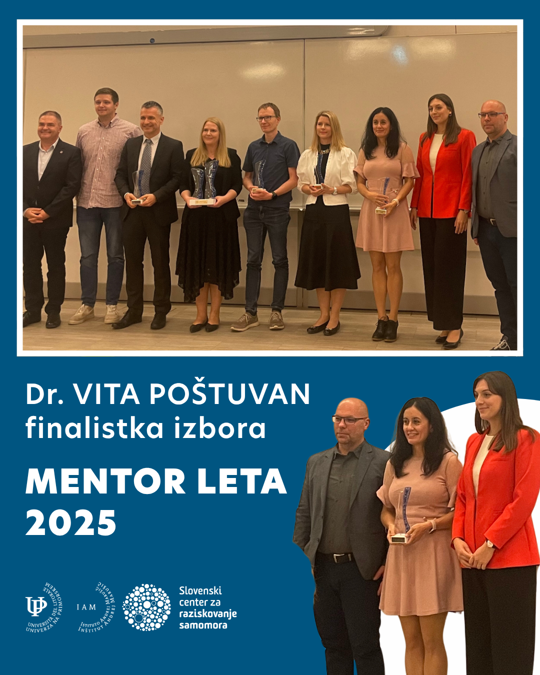 Dr. Vita Poštuvan finalistka izbora Mentor leta 2025